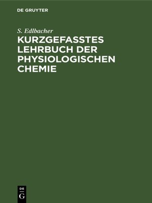 cover image of Kurzgefasstes Lehrbuch der physiologischen Chemie